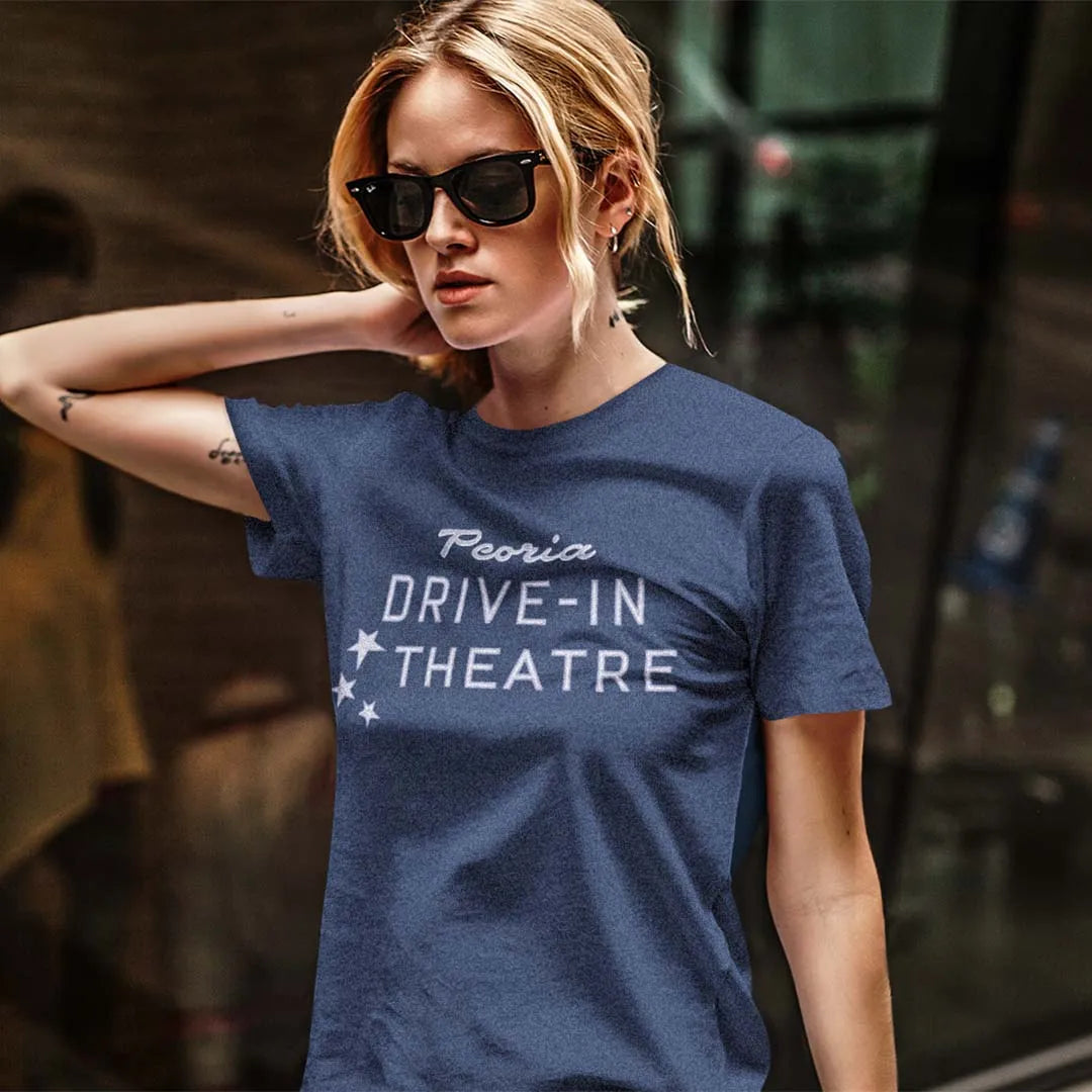 Peoria Drive-in Theater Unisex Retro T-shirt