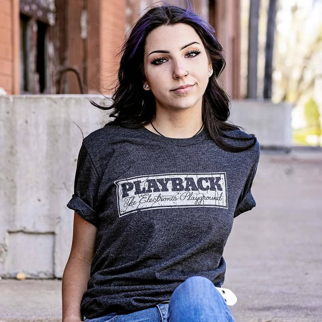 Playback-The Electronic Playground Chicago Unisex Retro T-shirt