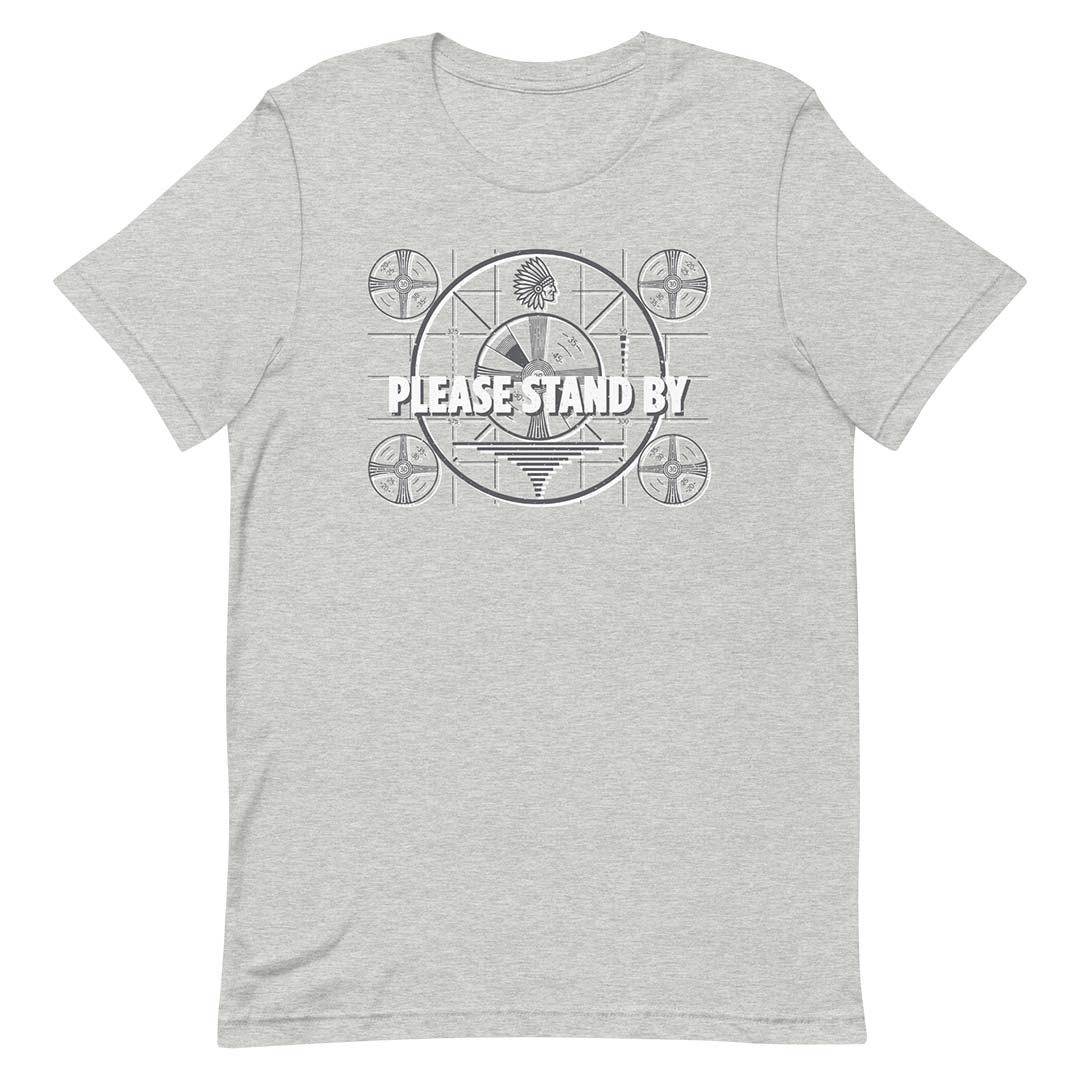 Please Stand By TV Pattern Unisex Retro T-shirt