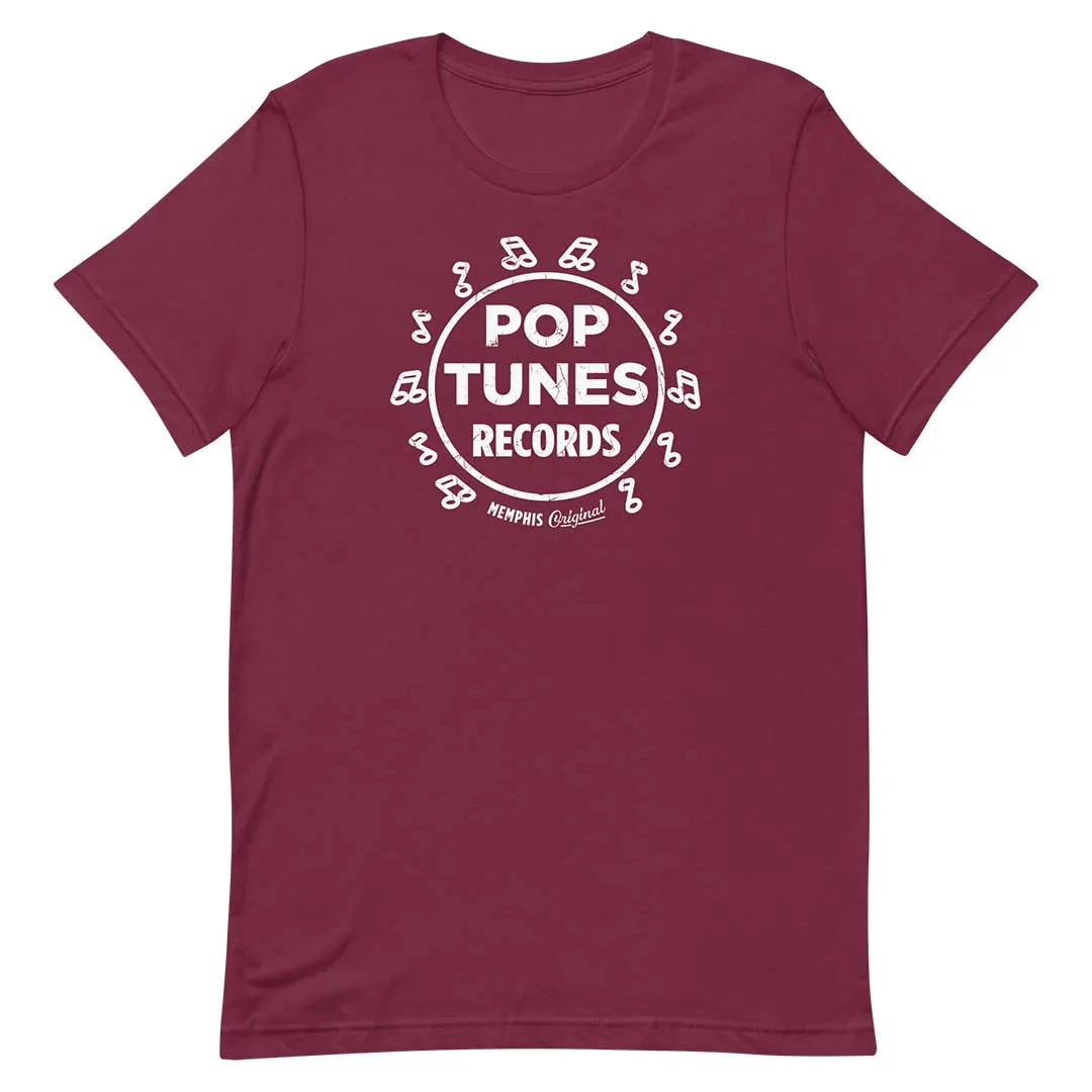 Pop Tunes Records Memphis Unisex Retro T-shirt