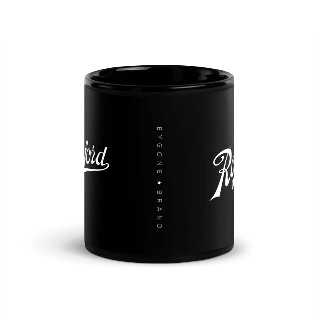 Rockford Script Black Coffee Mug - Bygone Brand