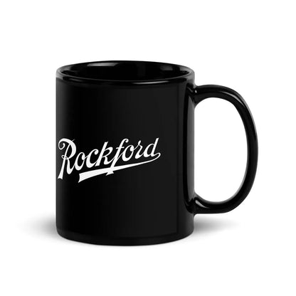 Rockford Script Black Coffee Mug - Bygone Brand