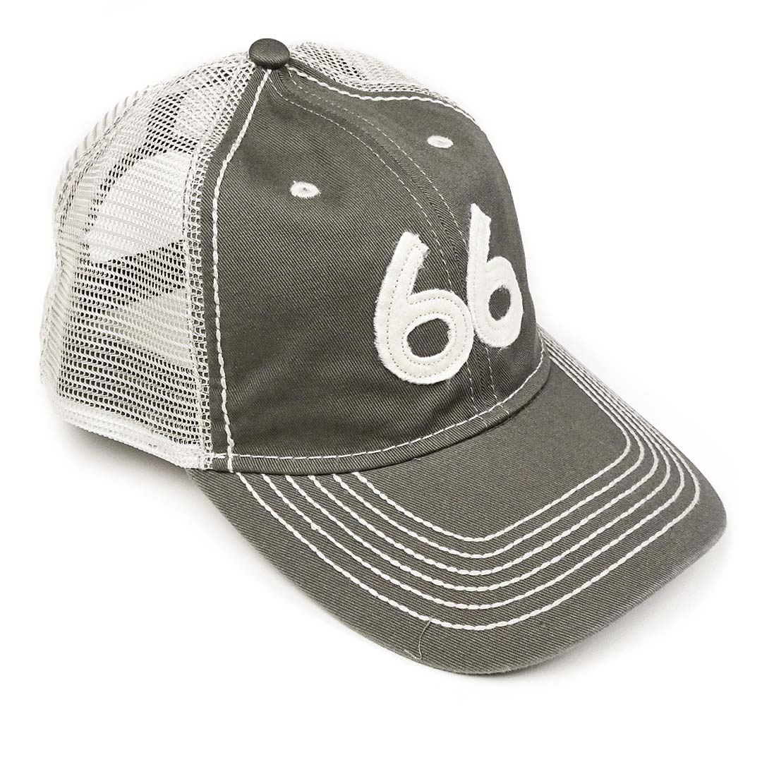 Route 66 mesh trucker hat side - Bygone Brand