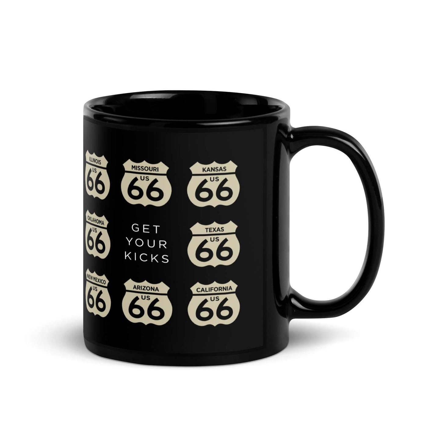 Route 66 Black Coffee Mug - Bygone Brand