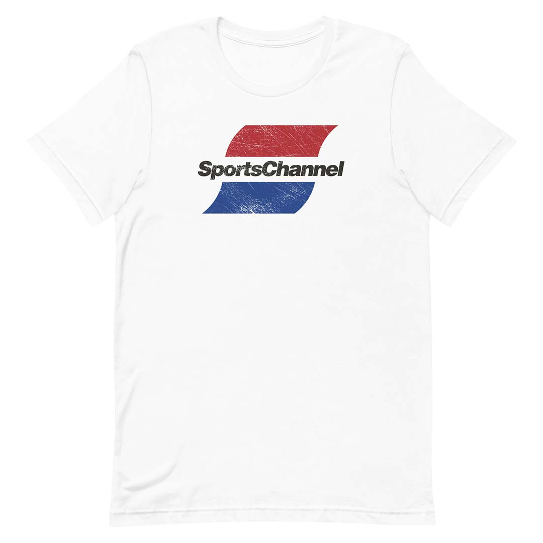 Sports Channel Unisex Retro T-shirt white
