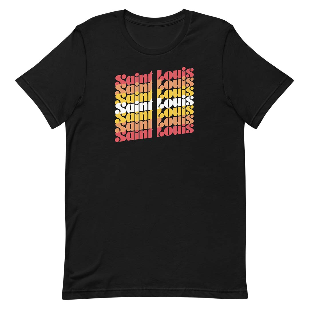 St. Louis Rainbow Unisex Retro T-shirt