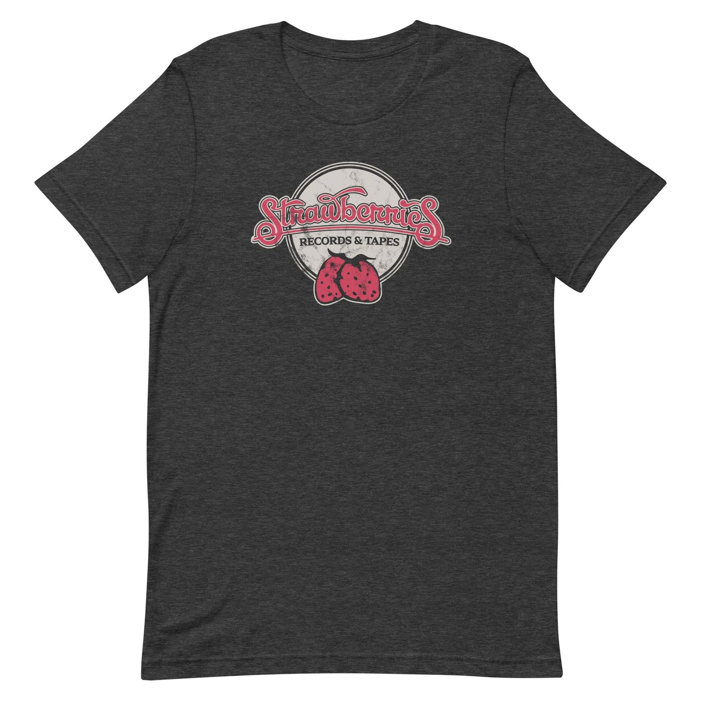 Strawberries Records & Tapes Unisex Retro T-shirt – Bygone Brand