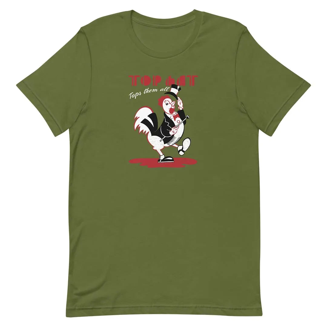 Top Hat Restaurant Loves Park Unisex Retro T-shirt