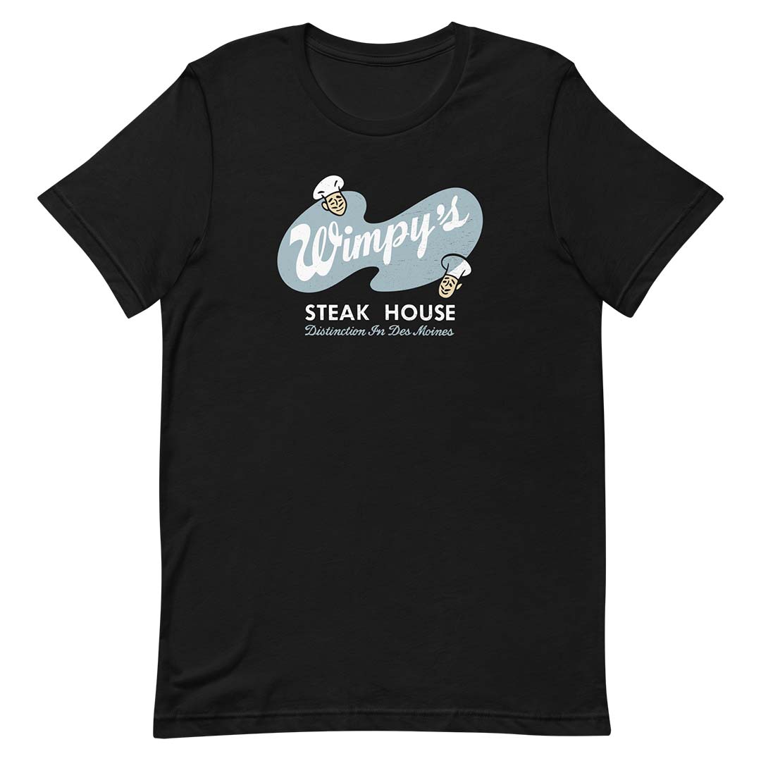 Wimpy's Steak House Des Moines Unisex Retro T-shirt