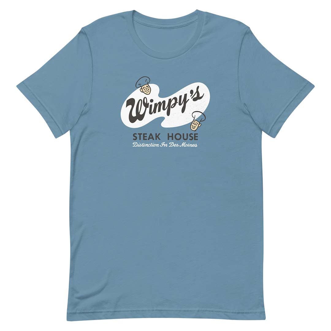 Wimpy's Steak House Des Moines Unisex Retro T-shirt